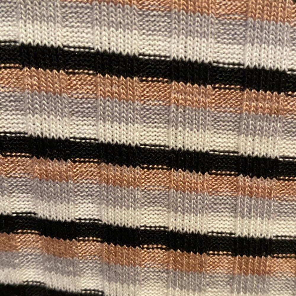 NWT ZARA Striped Long Sleeve Knit T-shirt Stretch Classic Closet Staple - Picture 4 of 7